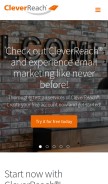 How cleverreach.com looks like on a mobile device such as an iPhone.