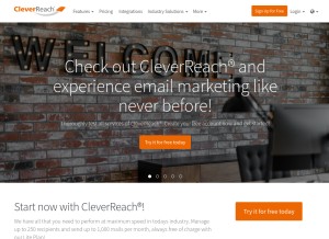 How cleverreach.com looks like on a tablet such as an iPad.