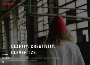 How clevertize.com looks like on a tablet such as an iPad.