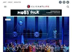 How clickatlife.gr looks like on a tablet such as an iPad.