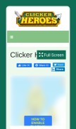 How clickerheroes.co looks like on a mobile device such as an iPhone.