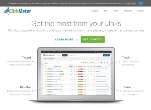 How clickmeter.com looks like on a tablet such as an iPad.