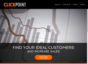 How clickpoint.com looks like on a tablet such as an iPad.