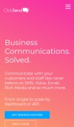 How clicksend.com looks like on a mobile device such as an iPhone.