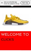 How clickskicks.net looks like on a mobile device such as an iPhone.