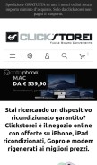 How clickstorei.com looks like on a mobile device such as an iPhone.