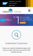How clicktools.com looks like on a mobile device such as an iPhone.