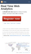 How clicky.com looks like on a mobile device such as an iPhone.