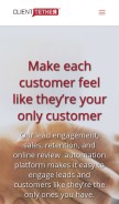 How clienttether.com looks like on a mobile device such as an iPhone.