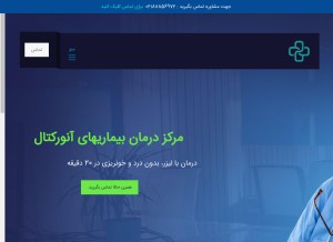 How clinictehrani.com looks like on a tablet such as an iPad.