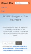 How clipart4biz.com looks like on a mobile device such as an iPhone.
