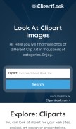 How clipartlook.com looks like on a mobile device such as an iPhone.