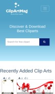 How clipartmag.com looks like on a mobile device such as an iPhone.