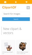 How clipartof.com looks like on a mobile device such as an iPhone.