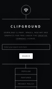 How clipground.com looks like on a mobile device such as an iPhone.