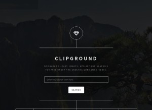 How clipground.com looks like on a tablet such as an iPad.
