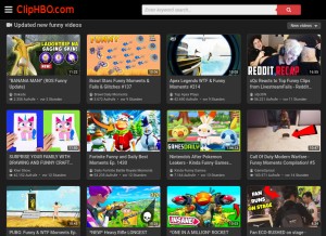 How cliphbo.com looks like on a tablet such as an iPad.