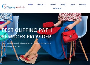 How clippingartsindia.com looks like on a tablet such as an iPad.