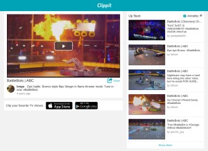 How clippituser.tv looks like on a tablet such as an iPad.