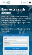 How clixsense.com looks like on a mobile device such as an iPhone.