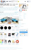 How clker.com looks like on a mobile device such as an iPhone.