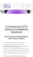 How closedcircuitsecurity.co.uk looks like on a mobile device such as an iPhone.