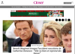 How closermag.fr looks like on a tablet such as an iPad.
