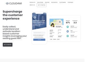 How cloud4wi.com looks like on a tablet such as an iPad.