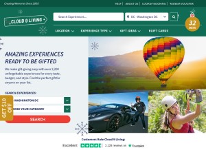 How cloud9living.com looks like on a tablet such as an iPad.