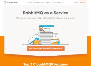 How cloudamqp.com looks like on a tablet such as an iPad.