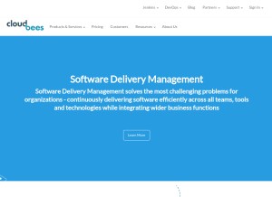 How cloudbees.com looks like on a tablet such as an iPad.