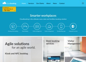 How cloudbooking.com looks like on a tablet such as an iPad.