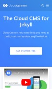 How cloudcannon.com looks like on a mobile device such as an iPhone.