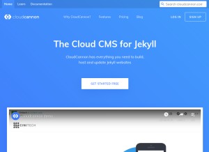 How cloudcannon.com looks like on a tablet such as an iPad.