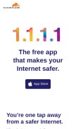 How cloudflare-dns.com looks like on a mobile device such as an iPhone.