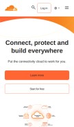 How cloudflare.com looks like on a mobile device such as an iPhone.