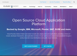 How cloudfoundry.org looks like on a tablet such as an iPad.