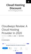 How cloudhostingdiscount.com looks like on a mobile device such as an iPhone.