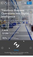 How cloudleaf.io looks like on a mobile device such as an iPhone.