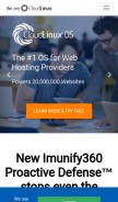 How cloudlinux.com looks like on a mobile device such as an iPhone.