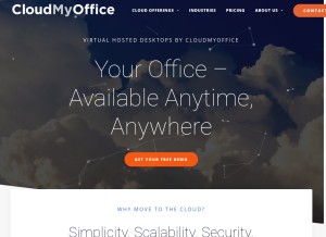 How cloudmyoffice.com looks like on a tablet such as an iPad.