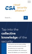 How cloudsecurityalliance.org looks like on a mobile device such as an iPhone.