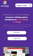 How cloudsoftphone.com looks like on a mobile device such as an iPhone.