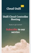 How cloudunifi.com looks like on a mobile device such as an iPhone.