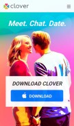 How clover.co looks like on a mobile device such as an iPhone.