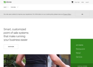 How clover.com looks like on a tablet such as an iPad.