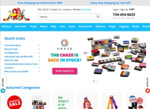 How clownantics.com looks like on a tablet such as an iPad.