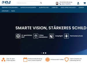 How cls-security.de looks like on a tablet such as an iPad.
