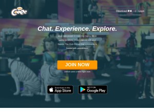 How clubcooee.com looks like on a tablet such as an iPad.