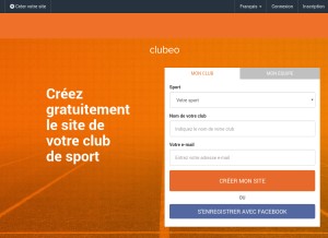 How clubeo.com looks like on a tablet such as an iPad.